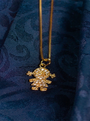 CADENA C/DIJE NIÑA ENCHAPADO EN ORO