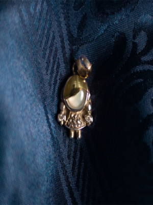 DIJE PLATA DORA NIÑA C/ORO 18K