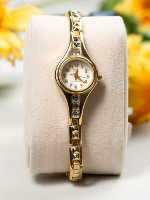 RELOJ PARA MUJER Q&Q DORADO